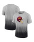 Men's Heathered Gray, Black Washington Football Team Team Ombre T-shirt