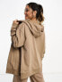 Фото #4 товара ASOS DESIGN oversized zip through hoodie in neutral