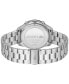 ფოტო #3 პროდუქტის Men's Boston Silver-Tone Stainless Steel Bracelet Watch 42mm