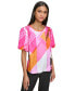 Фото #1 товара Women's Printed Balloon-Sleeve Top