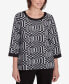 ფოტო #1 პროდუქტის Runway Ready Women's Houndstooth Textured Top