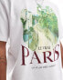 Фото #3 товара ASOS DESIGN boxy relaxed t-shirt with paris front print in white