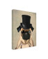 Fab Funky Pug, Formal Hound and Hat Canvas Art - 15.5" x 21"