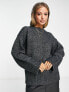 Фото #1 товара ASOS DESIGN premium jumper with crew neck in wool blend yarn in grey