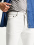 Topman stretch tapered jeans in white