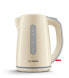 Фото #5 товара Электрический чайник Bosch TWK7507 - 1.7 L - 2200 W - Кремовый - Пластик - Индикатор уровня воды - Защита от перегрева