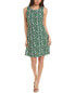 Фото #1 товара Платье женское Jude Connally Beth, зеленое с желто-коричневым принтом 35.25 дюйма