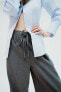 Фото #4 товара Широкие брюки с эластичным поясом ZARA