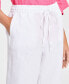 Фото #4 товара Women's 100% Linen Drawstring Pants, Created for Macy's