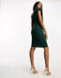 Closet London Tall puff shoulder pencil dress with bodice detail in emerald