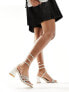 Фото #1 товара Simmi London Tammie spiral heeled block sandal in ivory satin