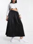 Фото #4 товара Urban Revivo satin maxi skirt in black