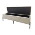 Bench DKD Home Decor Black Cream Metal 140 x 40 x 45 cm