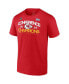 Фото #3 товара Men's Red Kansas City Chiefs 2022 AFC Champions Shadow Cast T-shirt