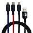 SUBBLIM 3 in 1 USB C/ Lightning/ Micro USB 1 m Cable