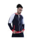 Men's Multicolor Zip-Front Jacket With Raglan Sleeve