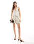 Pretty Lavish linen blend shorts co-ord in natural Бежевый, 40 - фото #1