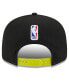 Фото #3 товара Men's White, Black Utah Jazz Back Half 9FIFTY Snapback Hat