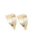 ფოტო #1 პროდუქტის Women's Gold Metallic Leaf Drop Earrings