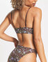 Фото #2 товара Monki cotton bralet in all over floral print in brown