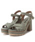 Фото #3 товара Women's Suede Heeled Platform Sandals By