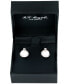 ფოტო #3 პროდუქტის EFFY® Cultured Freshwater Pearl (9 mm) & White Topaz (1/20 ct. t.w.) Stud Earrings in Sterling Silver