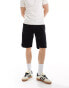 Фото #1 товара Brave Soul cotton twill worker carpenter shorts in black