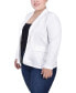 ფოტო #3 პროდუქტის Plus Size Long Sleeve Scuba Crepe Blazer