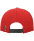 Men's Red, Black Miami Heat Heritage Leather Patch Snapback Hat