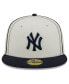 ფოტო #3 პროდუქტის Men's Cream, Navy New York Yankees Chrome Sutash 59FIFTY Fitted Hat