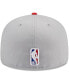 Фото #2 товара Men's Gray, Red Atlanta Hawks Tip-Off Two-Tone 59FIFTY Fitted Hat