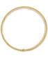ფოტო #3 პროდუქტის Multi-Layered Textured Bangle Bracelet in 10k Tri-Color Gold