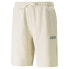 Puma Embroidered Logo Textured Shorts Mens Beige Casual Athletic Bottoms 5390970