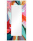 Фото #1 товара Rectangular Beveled Mirror on Free Floating Reverse Printed Tempered Art Glass - 72" x 36"