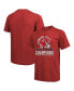 Фото #1 товара Men's Red Kansas City Chiefs Super Bowl LVIII Champions Tri-Blend T-shirt