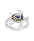 Фото #1 товара Sterling Silver Abalone Turtle Ring