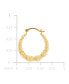 ფოტო #5 პროდუქტის Textured Bamboo-Look Small Hoop Earrings in 10k Gold, 5/8"