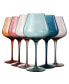 Фото #1 товара Pastel Large Colored Crystal Wine Glass, Set of 6