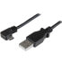 StarTech.com Micro-USB Charge-and-Sync Cable M/M - Right-Angle Micro-USB - 30/24 AWG - 1 m (3 ft.) - 1 m - USB A - Micro-USB B - USB 2.0 - 480 Mbit/s - Black