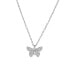 Silver Butterfly Necklace AJNA0005 (Chain, Pendant) - фото #1