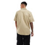 Timberland ripstop short sleeve shirt in beige