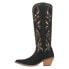 Фото #3 товара Dingo Bandelera Embroidered Snip Toe Cowboy Womens Black Casual Boots DI200-001