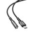 Фото #2 товара Przejściówka adapter do słuchawek audio AUX USB-C na 3.5mm mini jack 18cm czarny