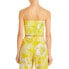 Faithfull the Brand Womens Cotton Printed Strapless Top Yellow Size US 4