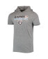 Фото #3 товара Men's Heathered Gray Las Vegas Raiders Team Brushed Hoodie T-shirt