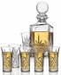 Dublin Crystal 7 Piece Spirits Decanter & Shot Glass Set