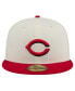 ფოტო #4 პროდუქტის Men's White Cincinnati Reds Evergreen Chrome 59Fifty Fitted Hat