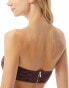 Фото #2 товара Michael Kors 282325 Zebra Logo Zip Back Bandeau Top Removable Soft Cups Ruby LG