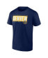 Men's Navy Denver Nuggets Box Out T-Shirt Синий, M - фото #3