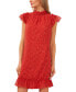 Women's Printed Smocked-Neck Ruffled-Hem Dress